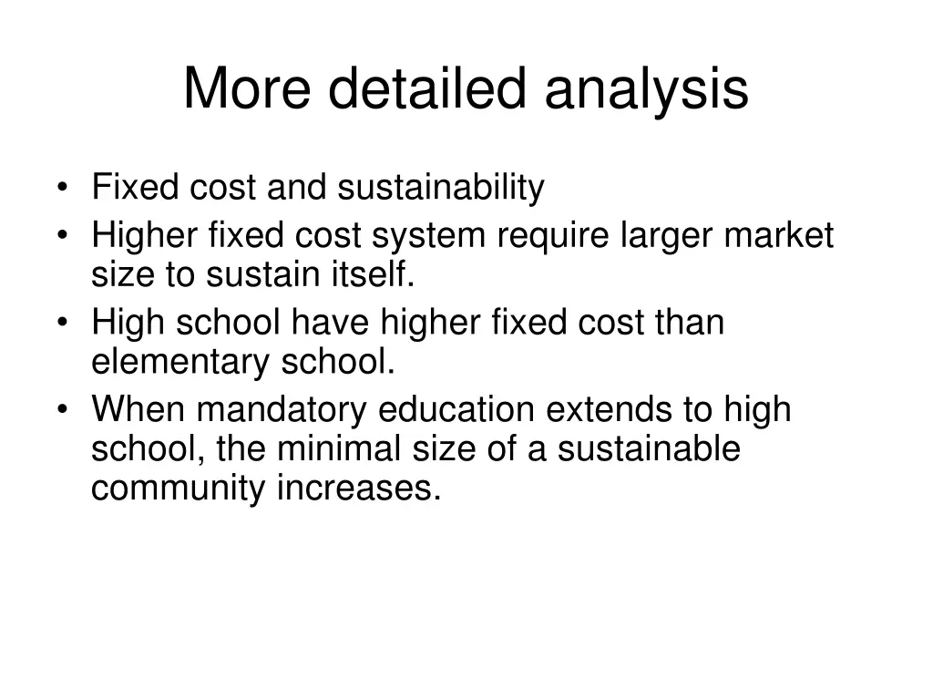 more detailed analysis