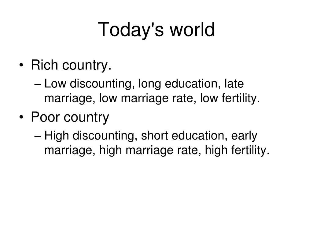 today s world
