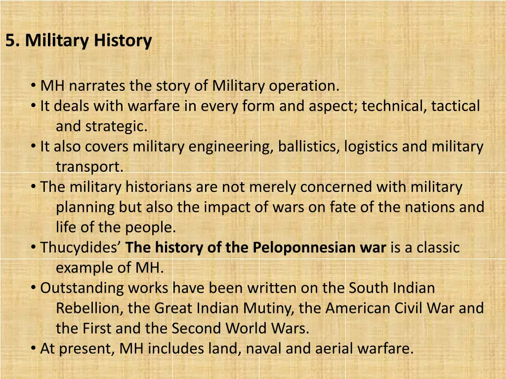 5 military history
