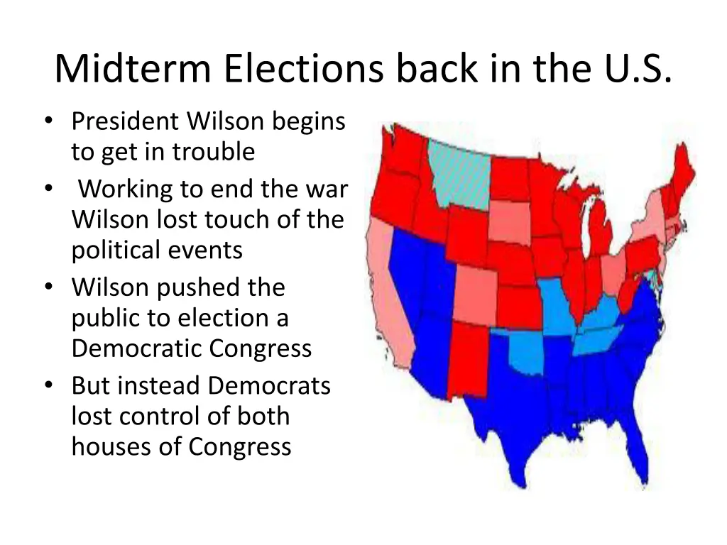 midterm elections back in the u s president