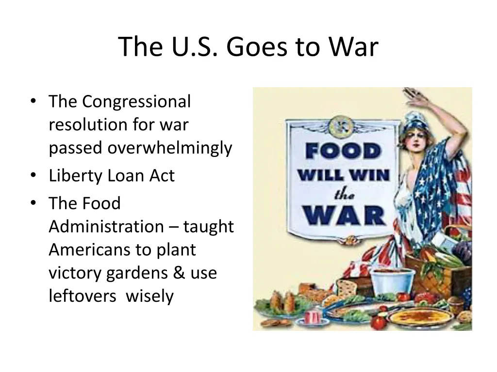 the u s goes to war