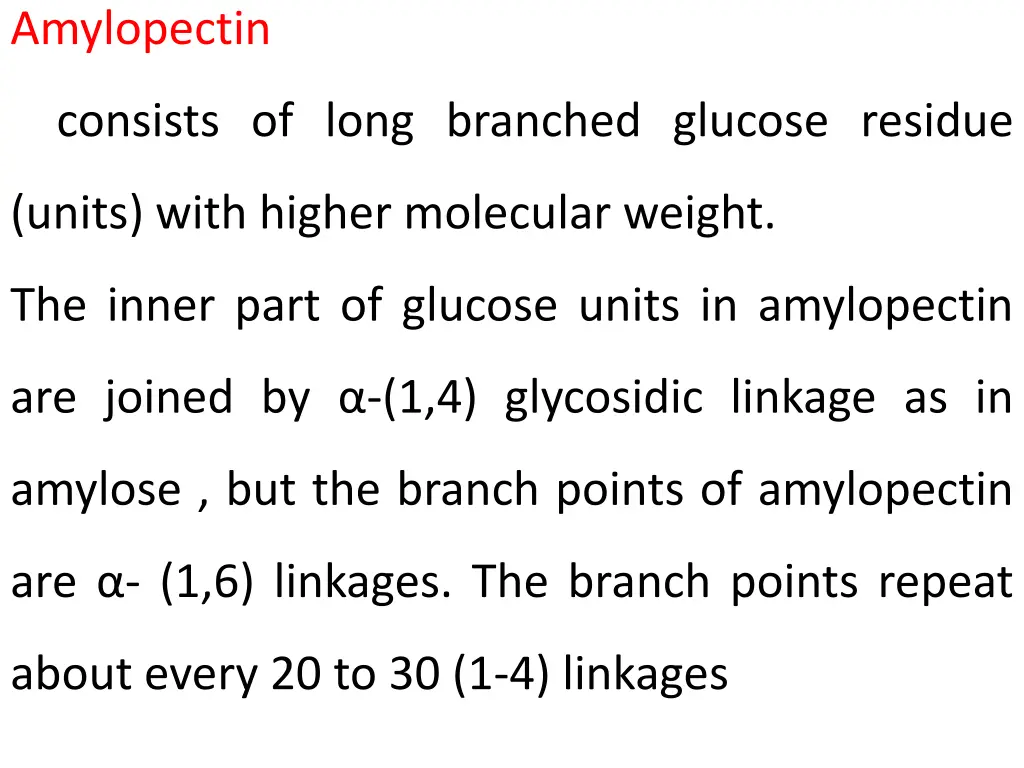 amylopectin