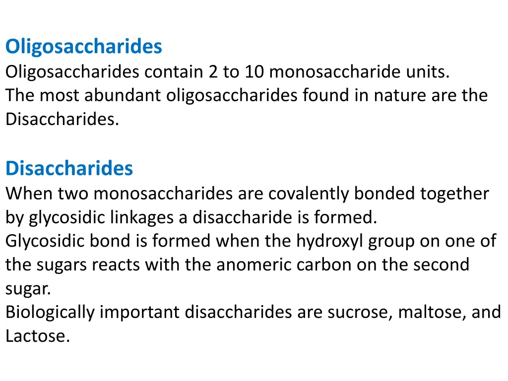 oligosaccharides oligosaccharides contain