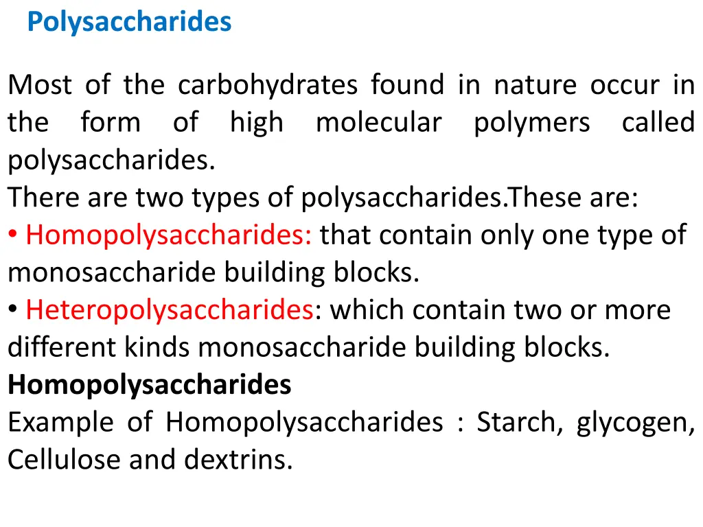 polysaccharides