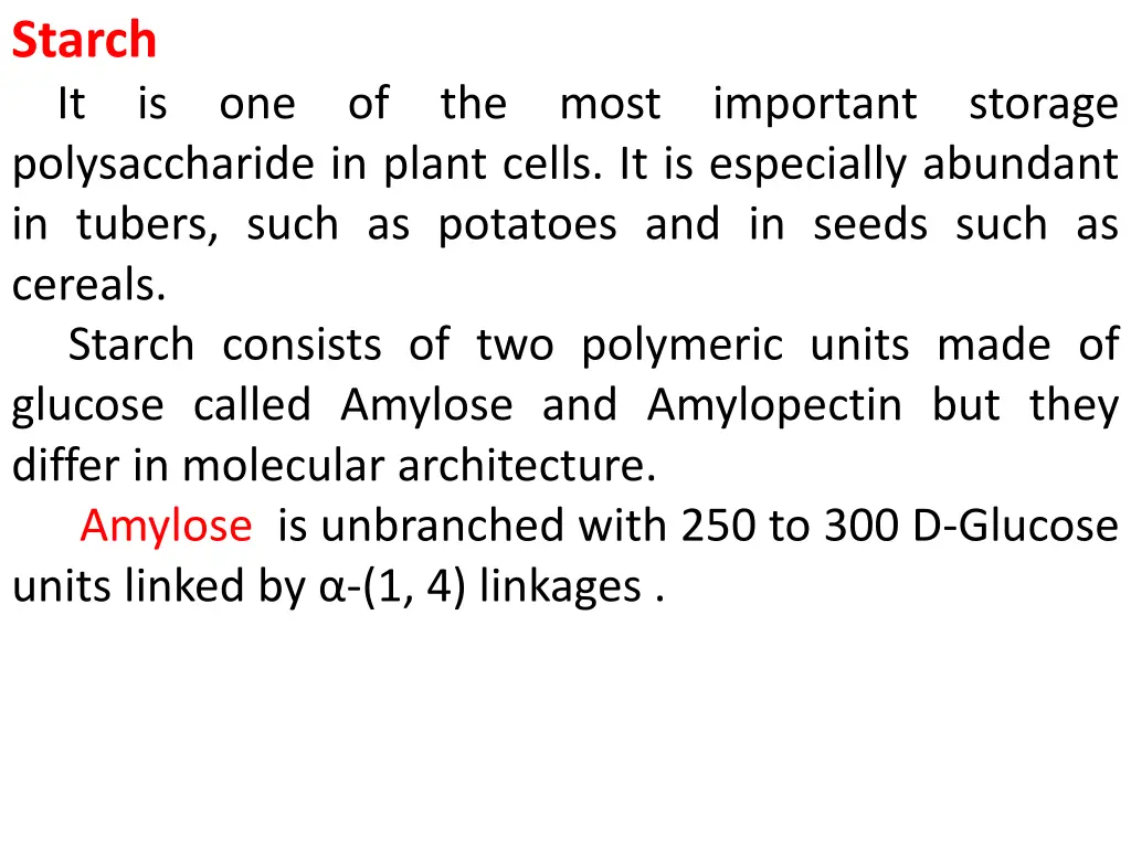 starch it polysaccharide in plant cells