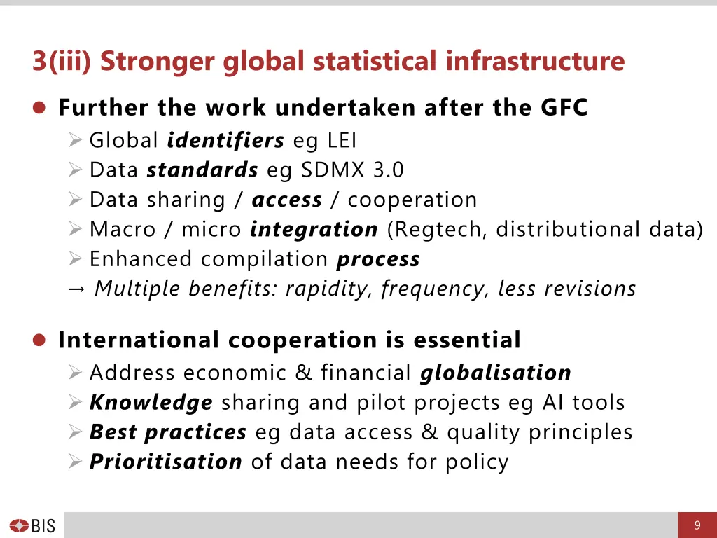 3 iii stronger global statistical infrastructure
