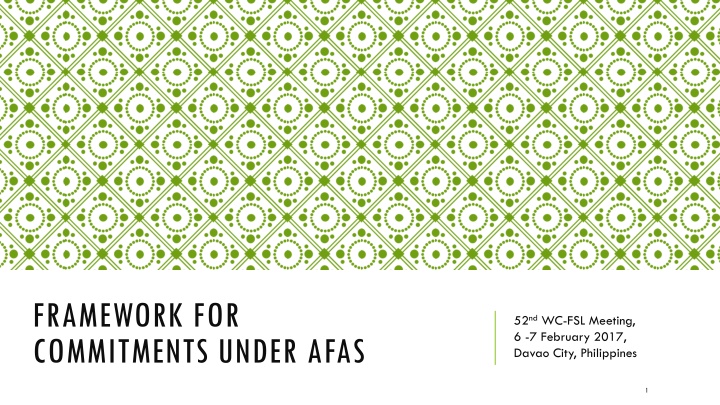 framework for commitments under afas