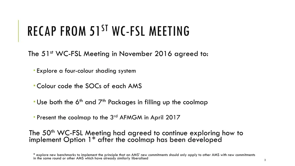 recap from 51 st wc fsl meeting