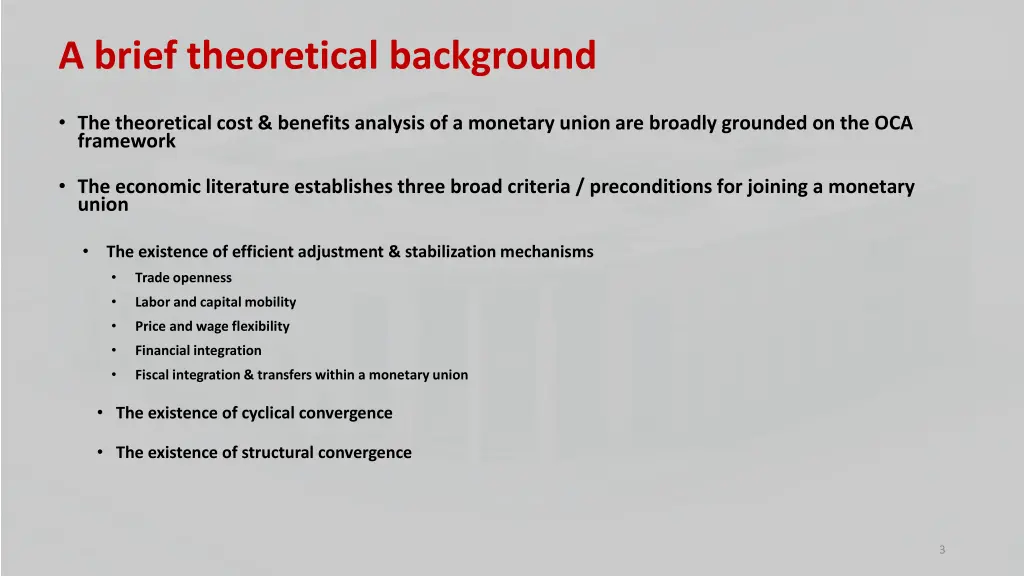a brief theoretical background