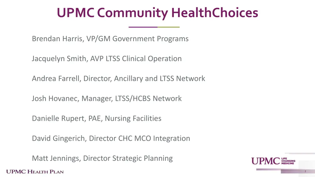 upmc community healthchoices
