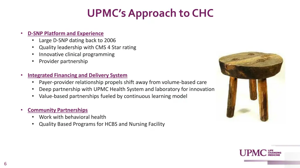 upmc s approach to chc