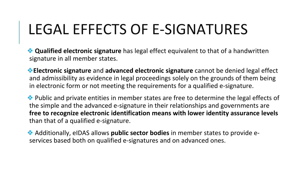 legal effects of e signatures