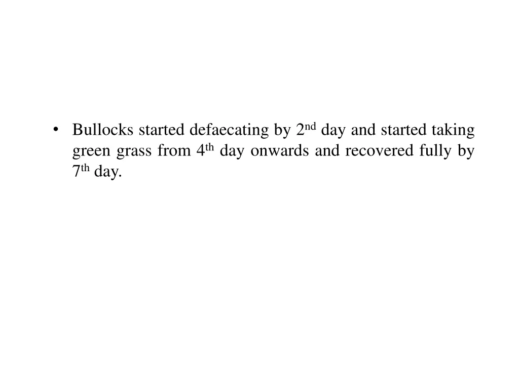 bullocks started defaecating