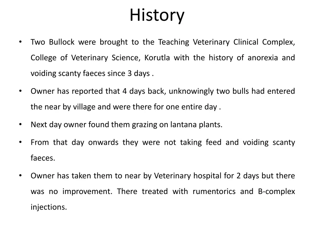 history