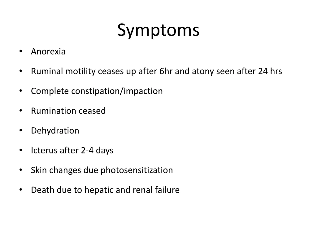 symptoms