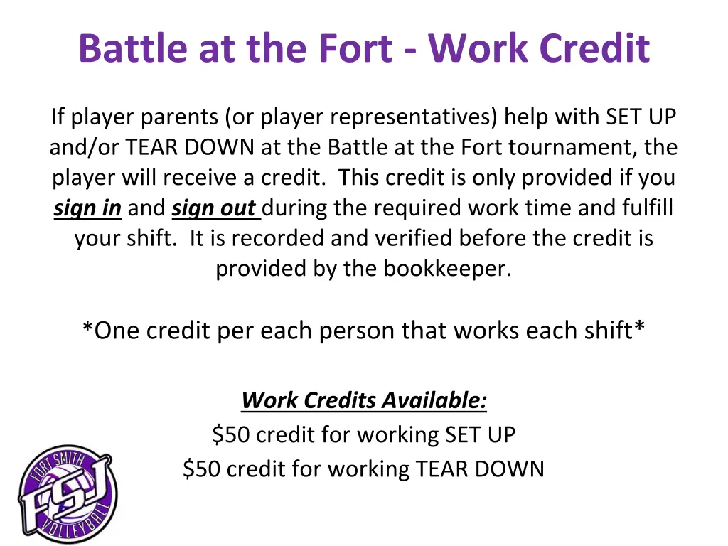 battle at the fort work credit