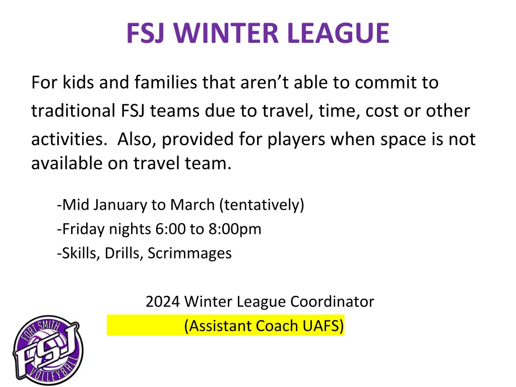 fsj winter league