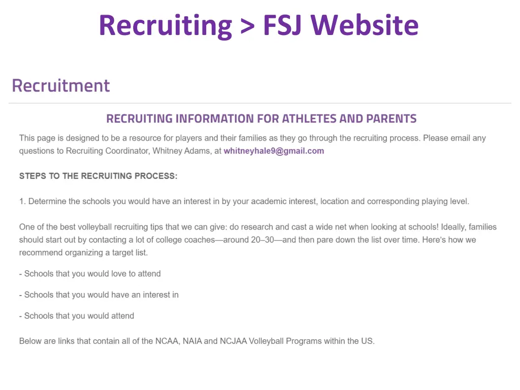 recruiting fsj website