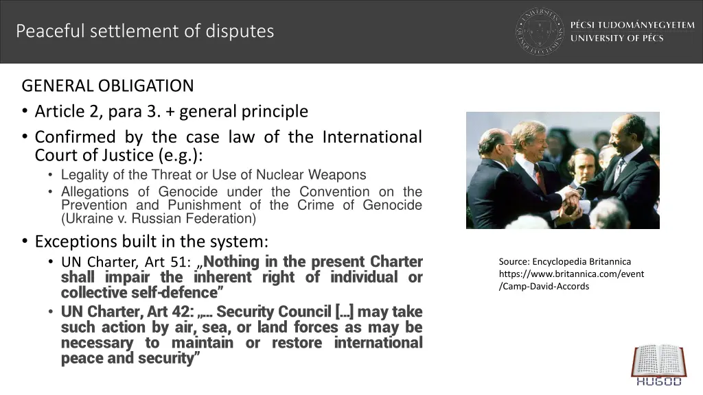 peaceful settlement of disputes