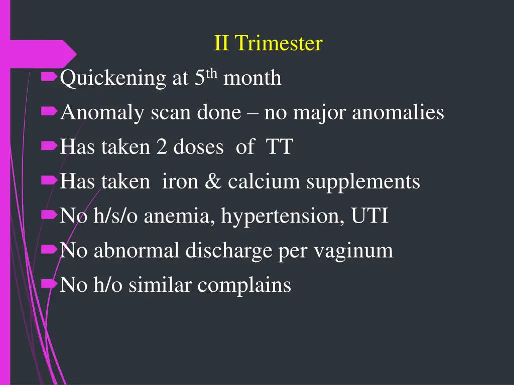 ii trimester