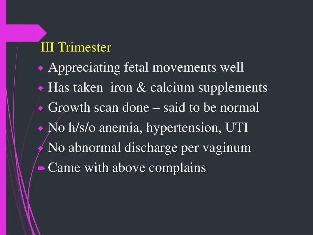 iii trimester appreciating fetal movements well