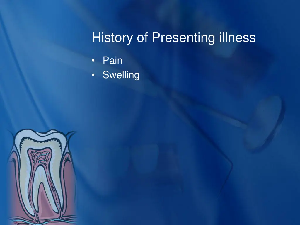 history of presenting illness