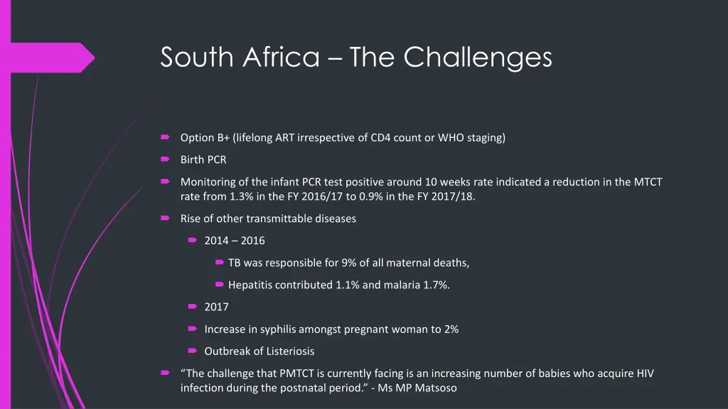 south africa the challenges