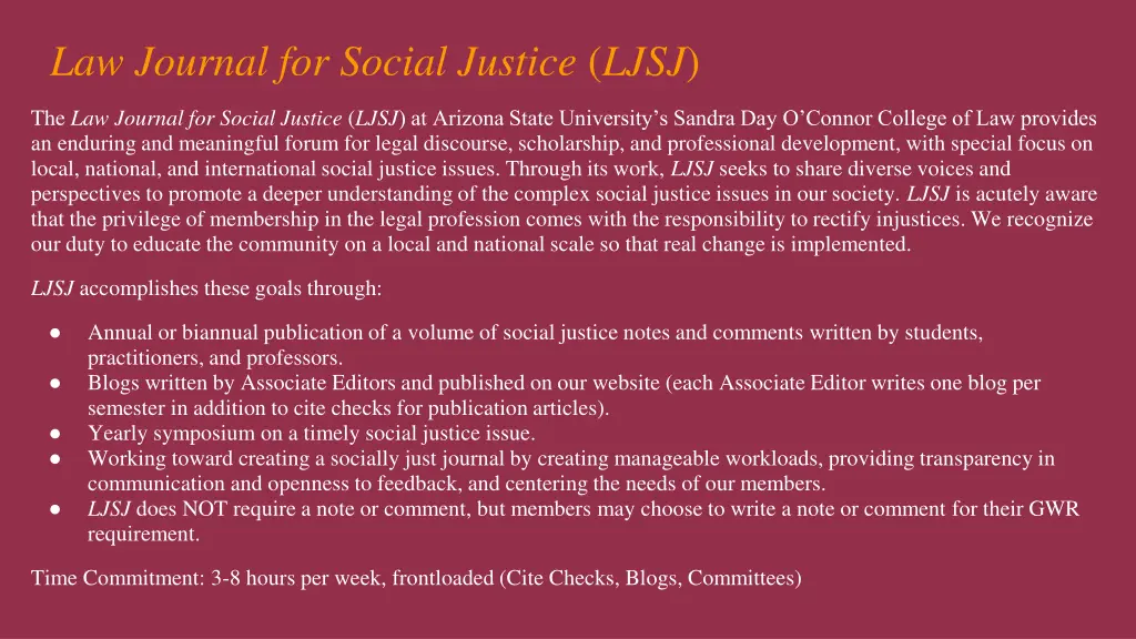 law journal for social justice ljsj