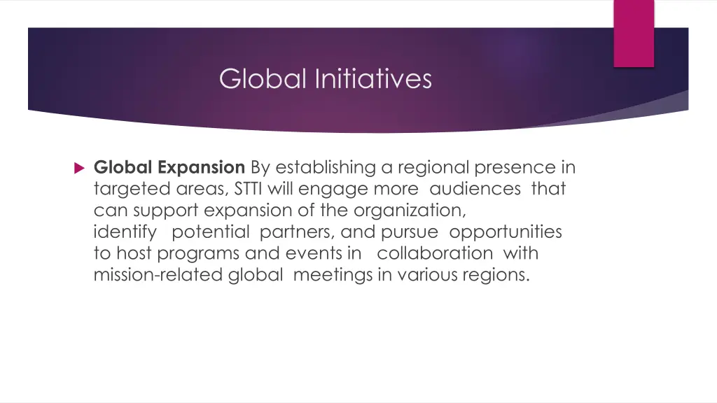 global initiatives