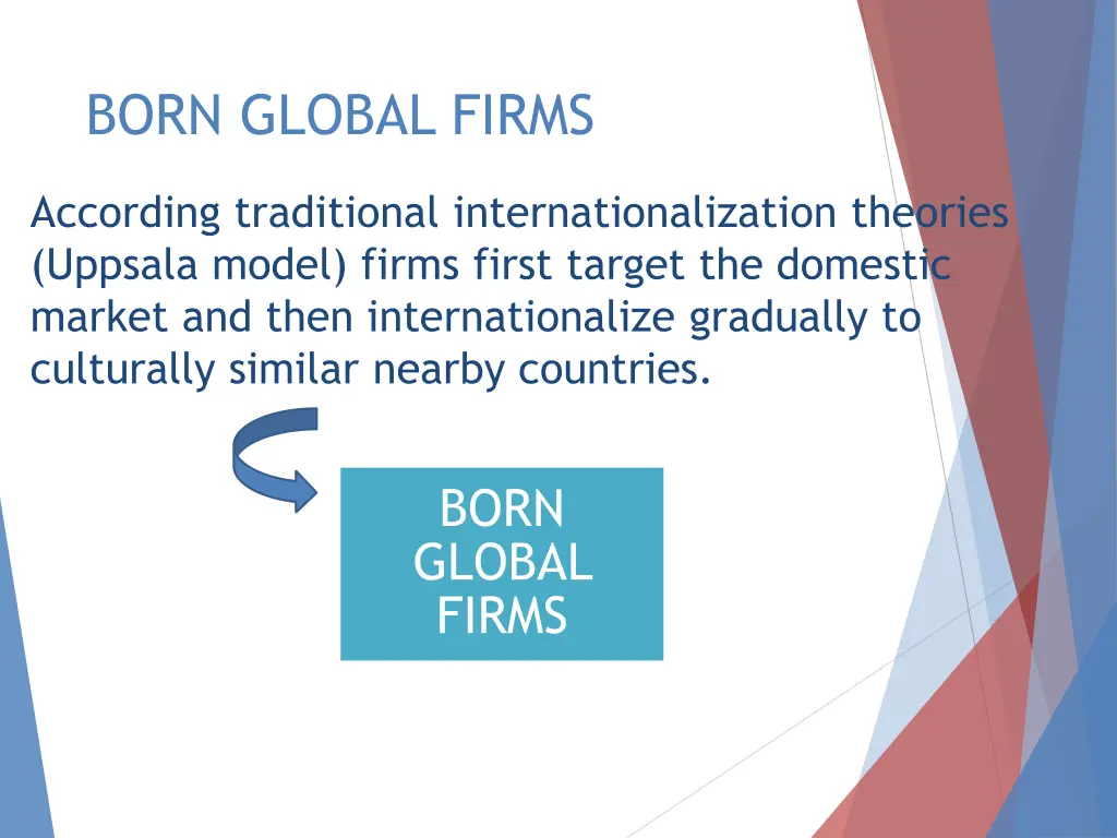born global firms
