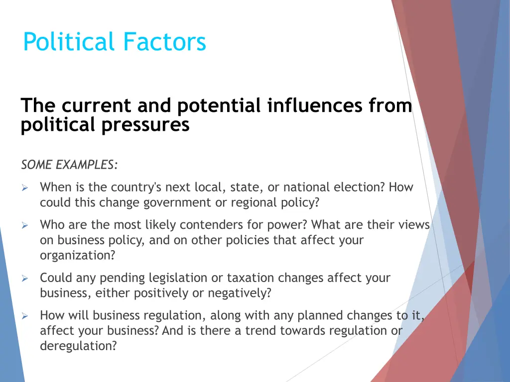 political factors