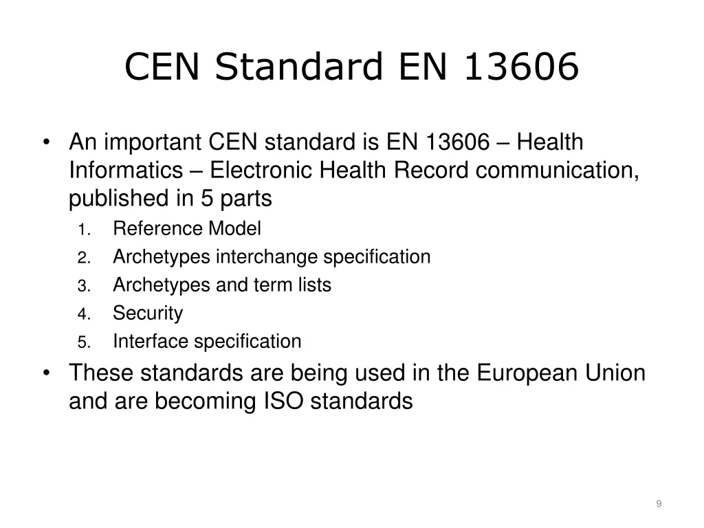 cen standard en 13606