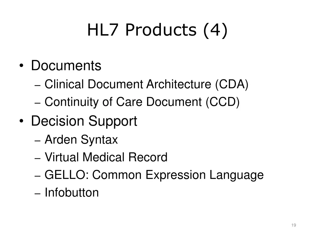 hl7 products 4