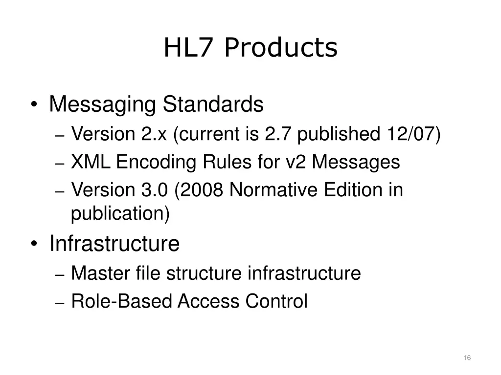 hl7 products
