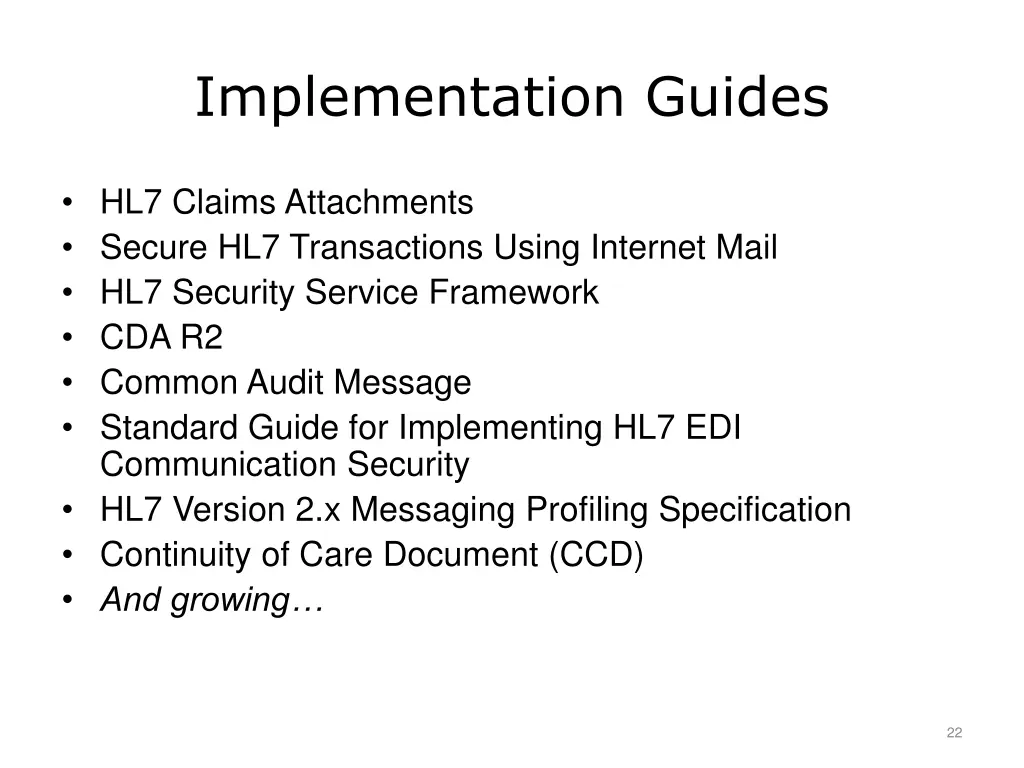 implementation guides