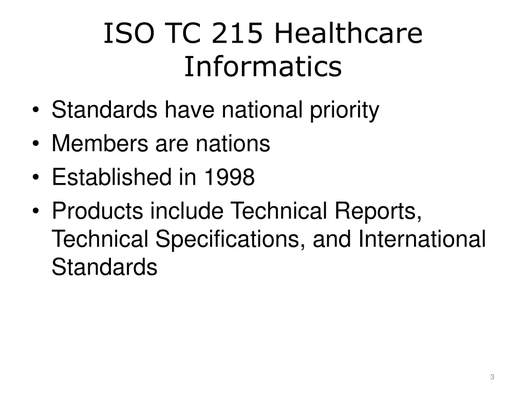 iso tc 215 healthcare informatics