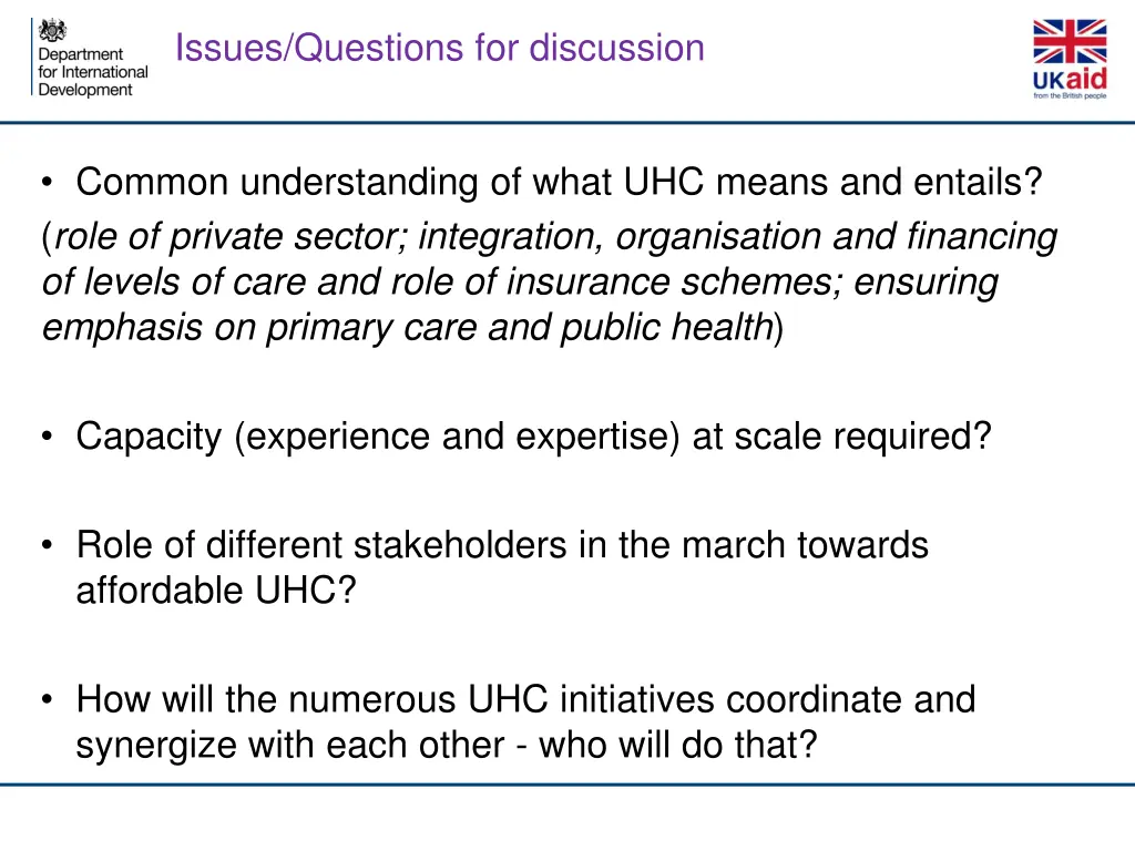 issues questions for discussion