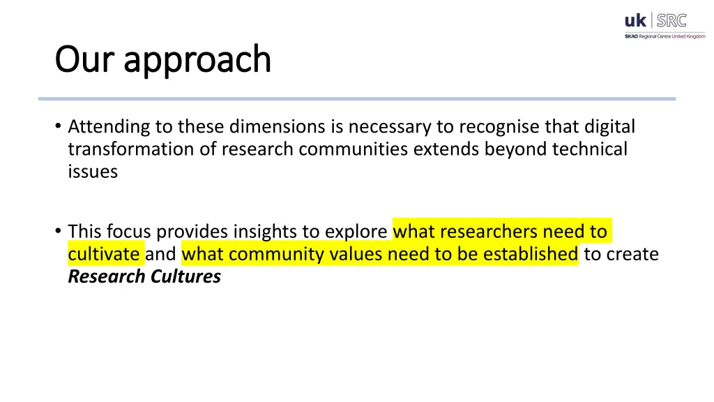 our approach our approach 1