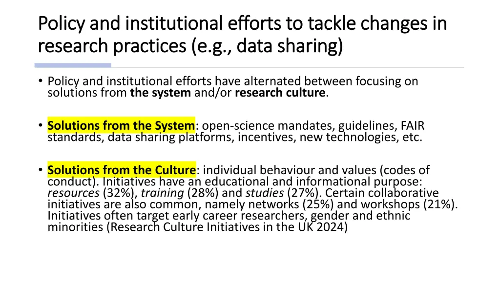 policy and institutional efforts to tackle