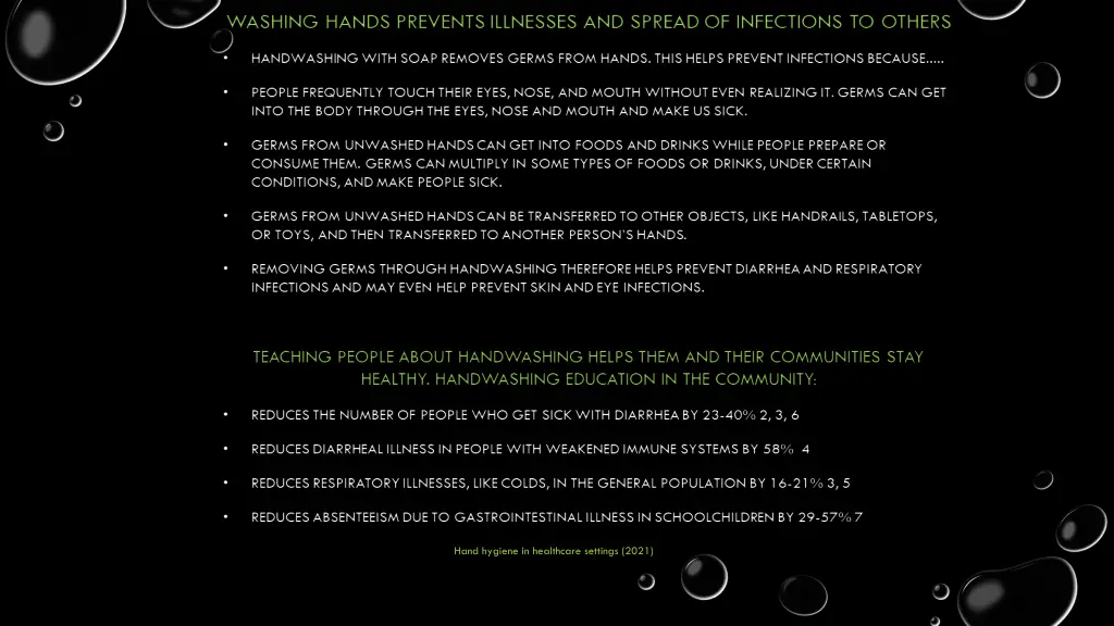 hand hygiene in healthcare settings 2021