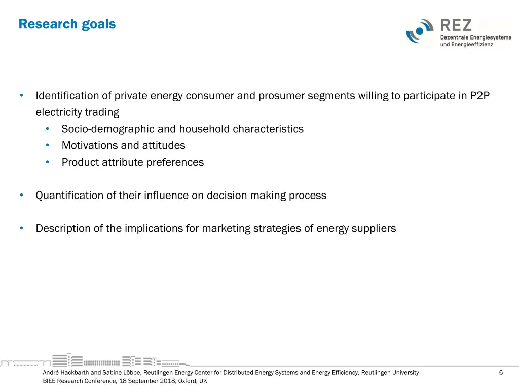 research goals