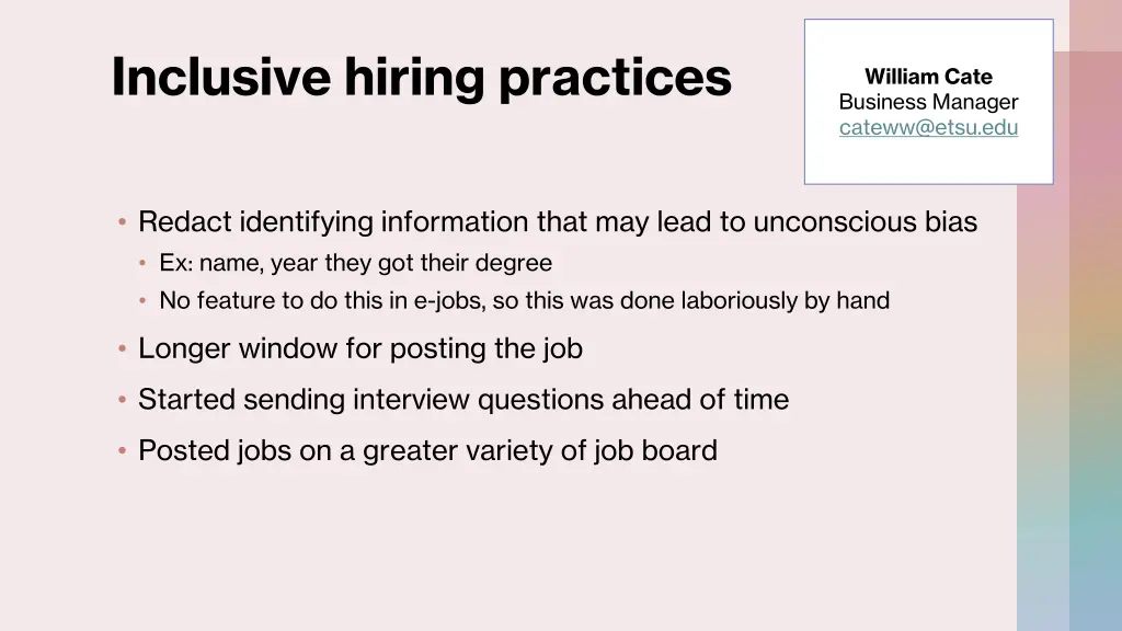 inclusive hiring practices