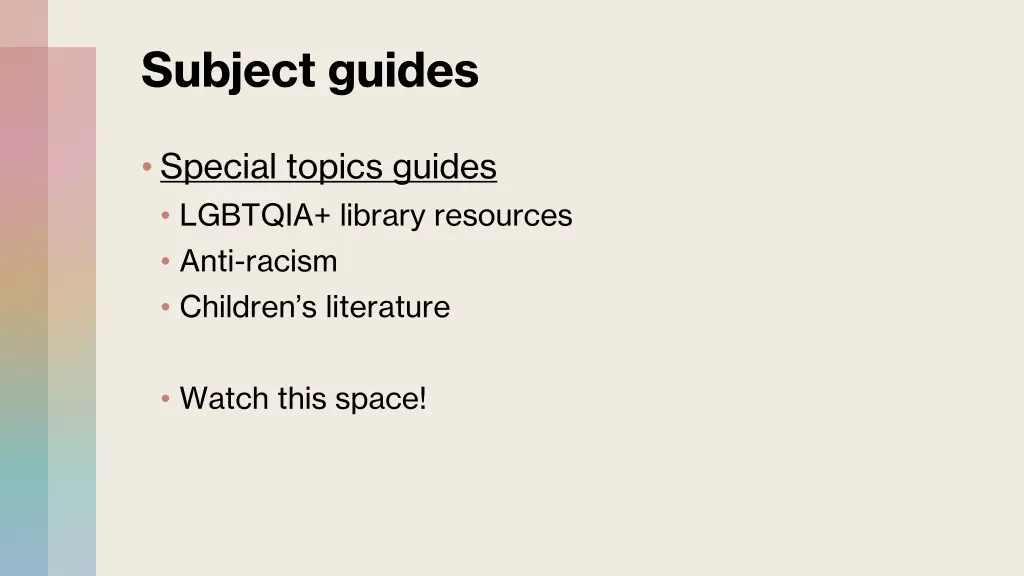 subject guides