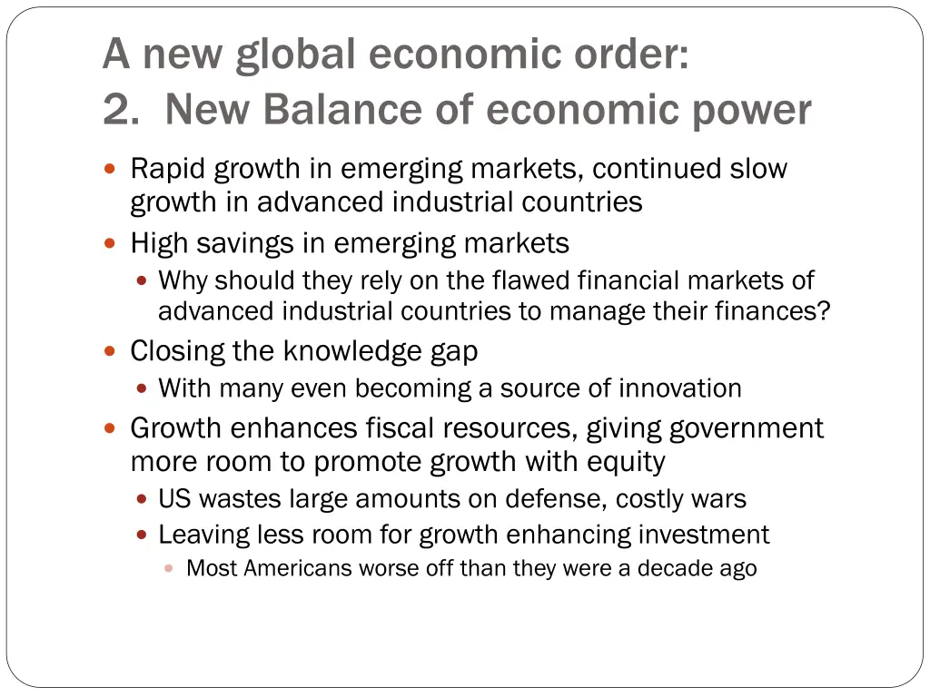 a new global economic order 2 new balance