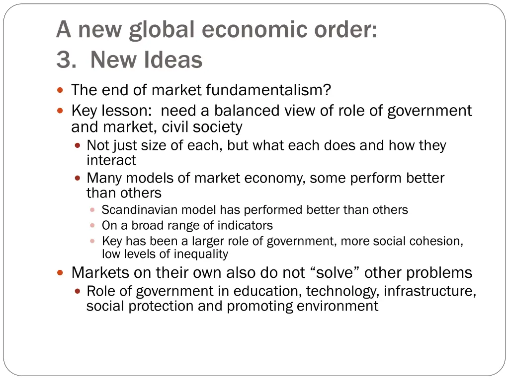 a new global economic order 3 new ideas