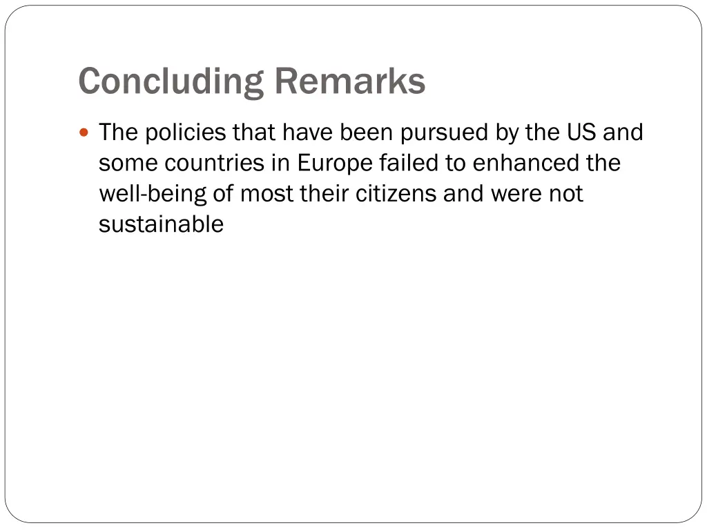 concluding remarks