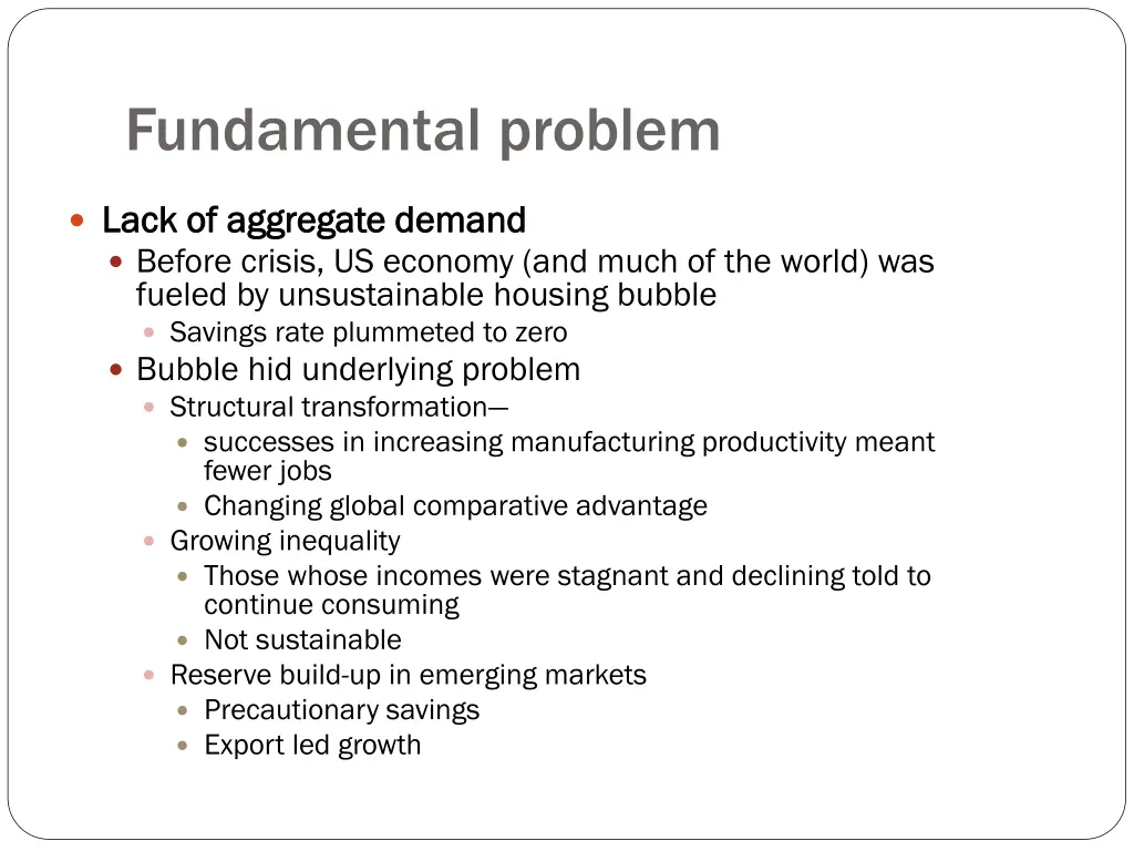 fundamental problem