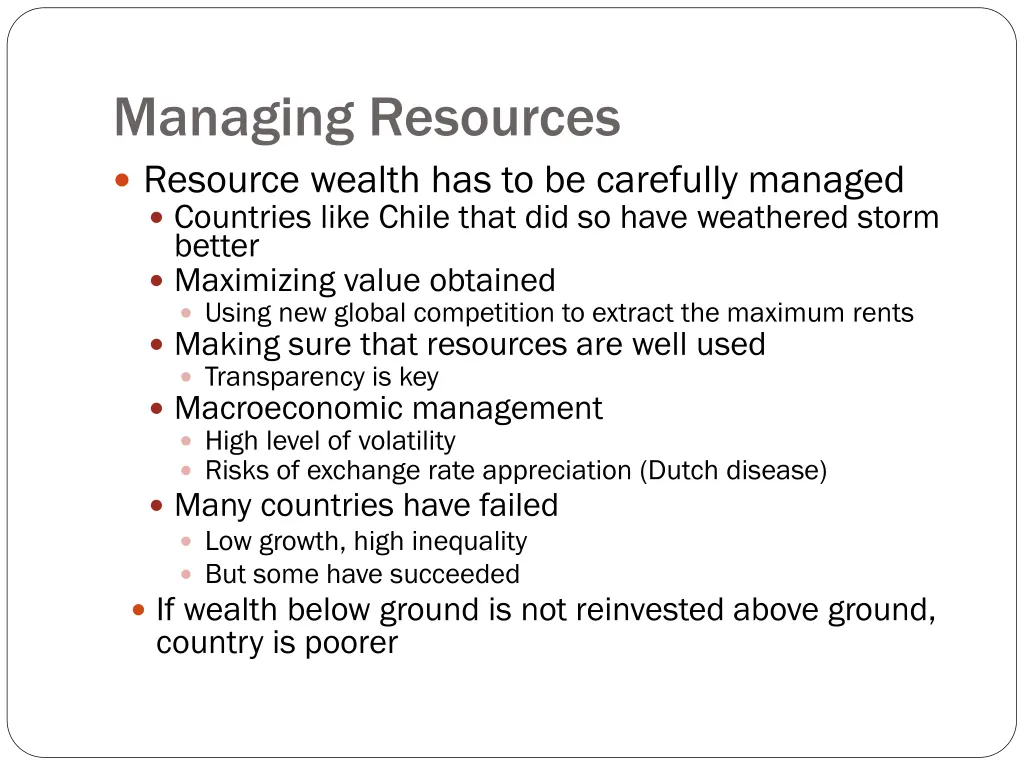 managing resources resource wealth