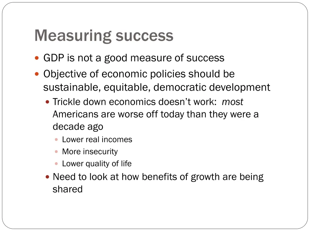 measuring success