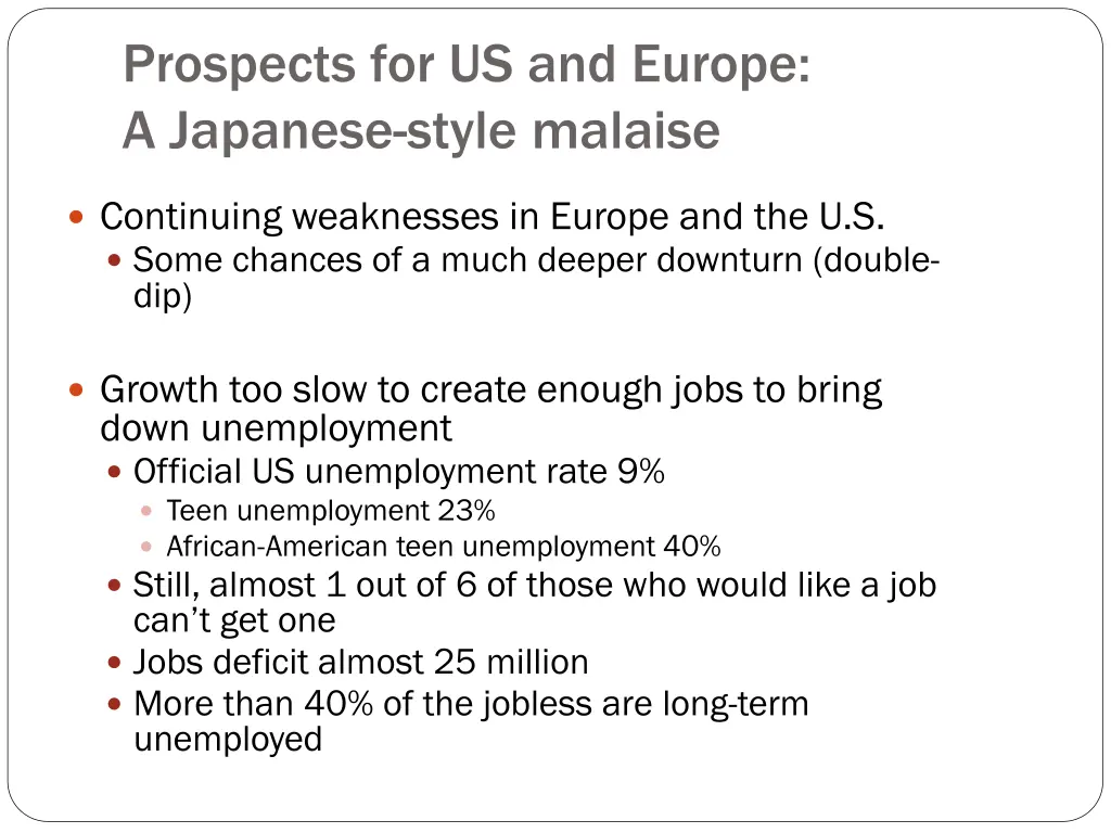 prospects for us and europe a japanese style